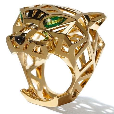 cartier gold ring mens|cartier men's jaguar ring.